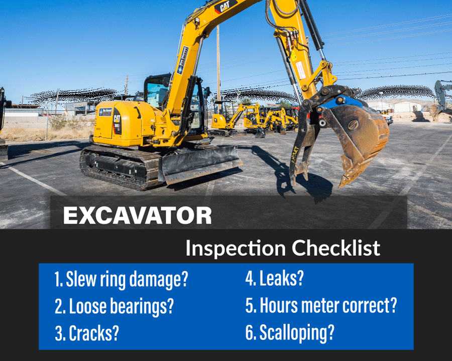 buying an excavator checklist