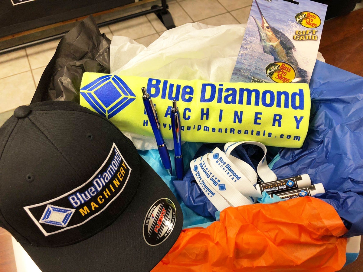 Blue Diamond Machinery Customer Giveaways