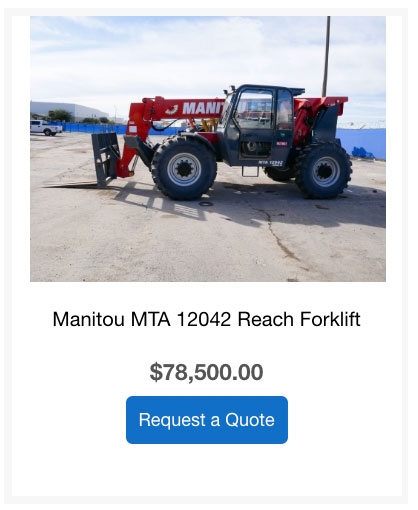 manitou reach forklift for sale