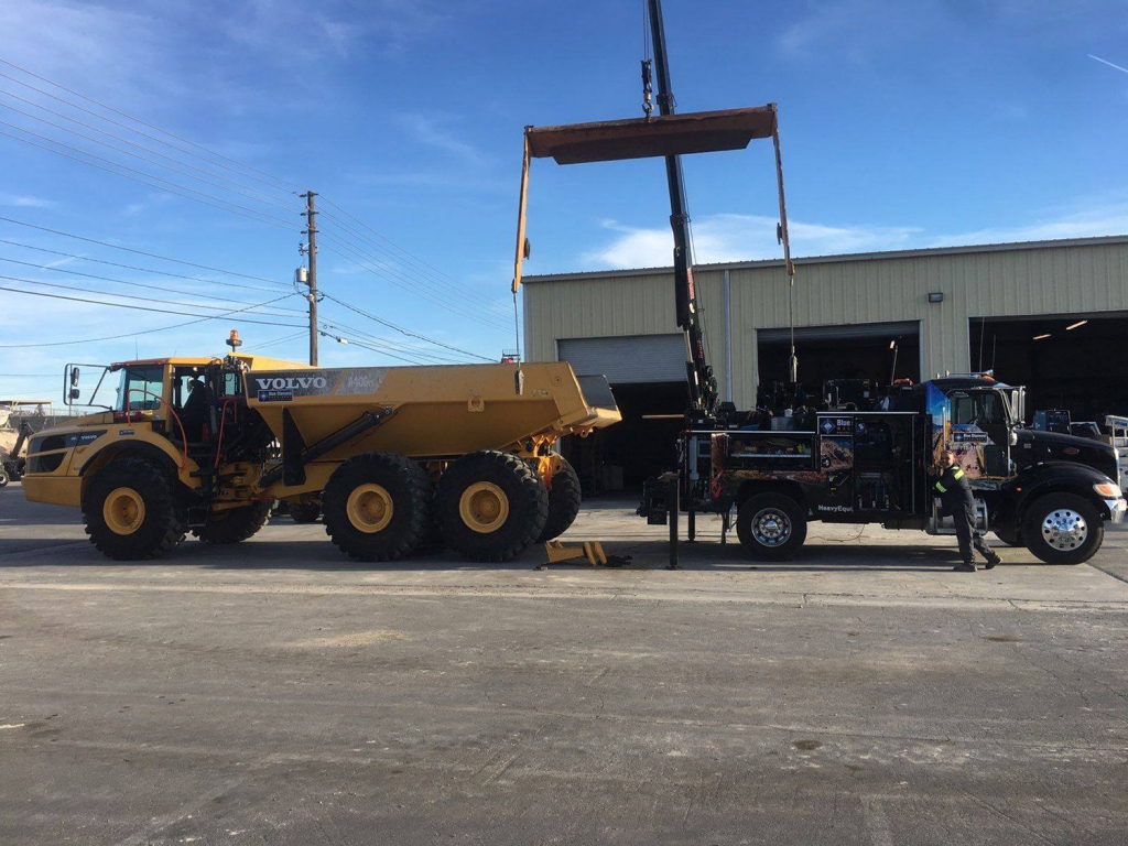 We love to Tailgate...installing a tailgate on one of our Volvo A40G Rock Trucks.